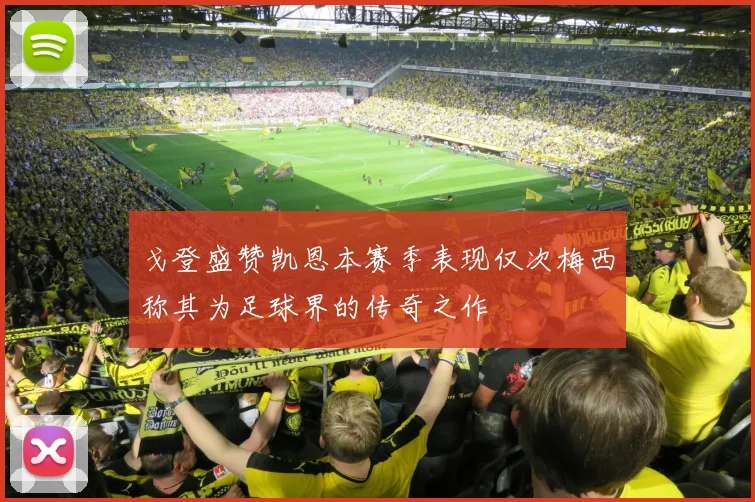 戈登盛赞凯恩本赛季表现仅次梅西称其为足球界的传奇之作
